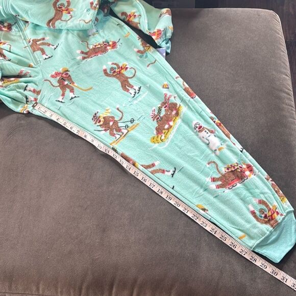 Nick & Nora Adult Teen Unisex Fleece One Piece Sock Monkeys Pajama Size XXL NEW - Picture 9 of 12